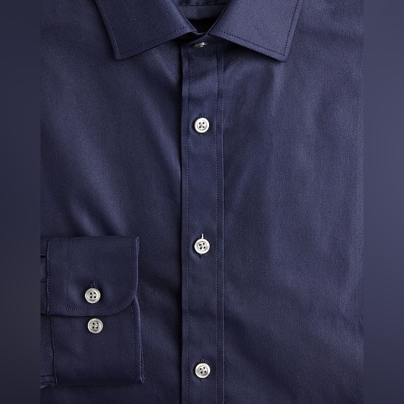 J.Crew Slim Bowery performance stretch dress shirt with spread collar Ultramarin - Picture 4 of 5